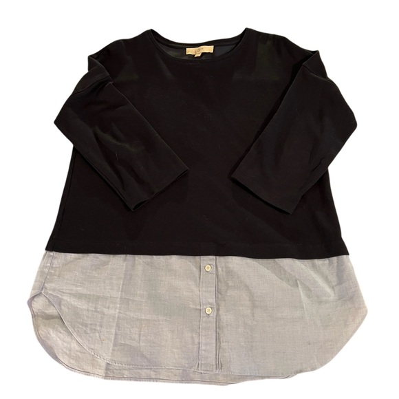 LOFT Tops - LOFT Navy Blue Twofer Top, NWOT, L